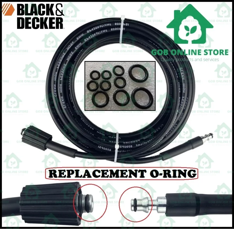 Black & Decker Pressure Washer Hose to Gun Quick Detach O Ring Seals –  Spared Parts UK