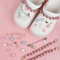 ✕◊ For Croc Shoes Charms Chain Shell Diamond Accessories Set DIY Shoes Buckle Decorations Woman Kids Gifts