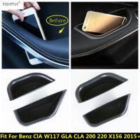 อุปกรณ์เสริมสำหรับ -Benz CLA W117 GLA 200 220 X156 2015-2019มือจับประตูรถรองกล่องเก็บศัพท์กรณีผู้ถือถาด