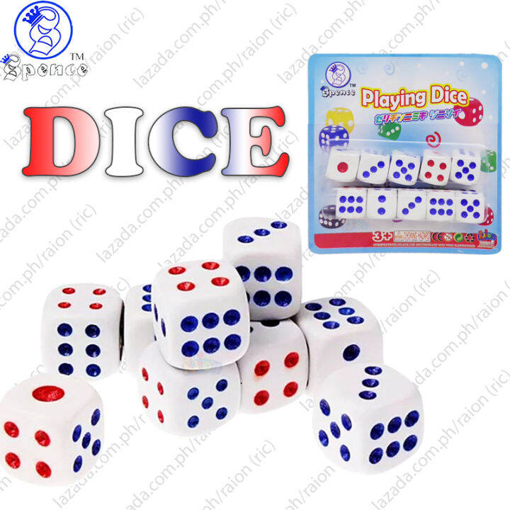 Spenc10 Pcs White Dice Set RIC (A2219SP) Raion Traditional Games Toys