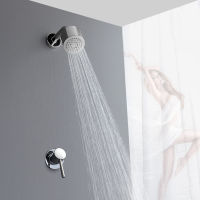 Bath Shower Set Rotate Round Shower Head Top Spray Bathroom Wall Mount Bathroom Shower Faucet Concealed Installed Shower Mixers