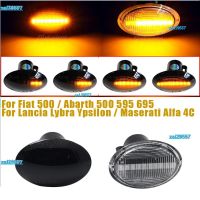 สัญญาณไฟเลี้ยวไฟด้านข้าง2ชิ้นสำหรับ FIAT 500 500C 500L LED แบบไดนามิกโคมไฟ T10 595อุปกรณ์เสริมรถยนต์ Zai29557 695