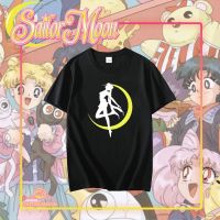 【New】เสื้อยืด Sailor Moon เสื้อยืดเข้ารูป ใส่เดินทาง ซื้อ 2 ชิ้น ลดเพิ่ม 3% เสื้อยืด cotton ระบายอากาศได้