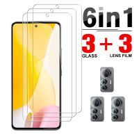 6-in-1 Glass For Xiaomi 12 Lite 5G Tempered Glass Lens Film Mi 12lite Mi12lite Xiaomi12Lite 2203129G 6.55 9H Screen Protector