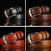 120cm Mens Casual Business Pants Belt Vintage Cowhide Leather Belt Strap Casual Pin Buckle Belt Jeans Belts Luxury Waistband