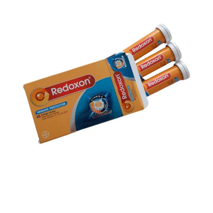 ♧Redoxon Triple Action Orange Effervescent Vitamin C, Vitamin D, Zinc ...