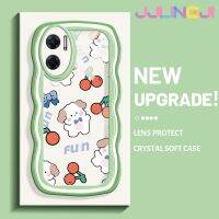 Jlingji เคสสำหรับ Xiaomi MI Xiaomi MI Redmi 10 5G Note 11E 5G Redmi 11 Prime เคสการ์ตูนลายหมาเชอรี่ลายขอบซิลิโคนเหลวแบบดั้งเดิมเคสโทรศัพท์คลุมทั้งหมดเลนส์ตัวปกป้องกล้องถ่ายรูปเคสฝาหลังกรอบกันกระแทก