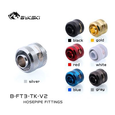 Bykski B-FT3-TK-V2,3/8 "Id* 5/8" OD 10x16มิลลิเมตรอุปกรณ์ท่ออ่อน,G1/4 "อุปกรณ์สำหรับ OD 10x16มิลลิเมตรหลอดนุ่ม