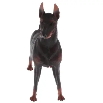 Doberman Pinscher Model Cognitive Ability Burrs-free Smell-less Action  Figure Toy Doberman Pinscher for Children