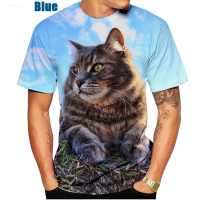 2023 NEW Short Sleeved T-shirt with 3d Cat Pattern, Very Funny, Suitable for Mens Summer Fashion Gifts. fashion t-shirt