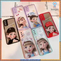 เคสขอบสีสกรีนลายการ์ตูน รุ่น วีโว่ vivo y20 y12s เคสขอบนิ่ม ขอบซิลิโคน สกรีนการ์ตูนผู้หญิงหน้ารักๆ สินค้ามีจำนวนจำกัด