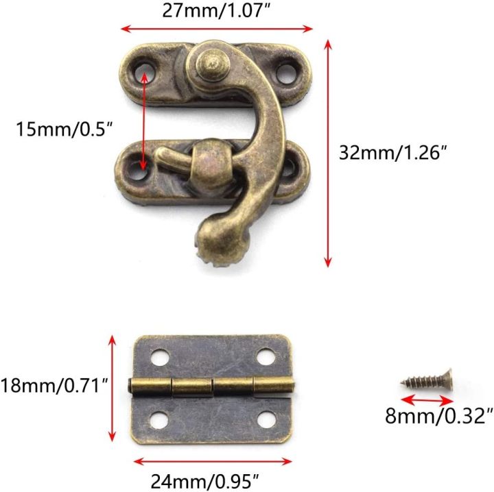 4pcs-retro-small-box-hinges-and-2-sets-antique-right-latch-hook-hasp-wood-jewelry-box-hasp-catch-decoration-for-cabinet-box