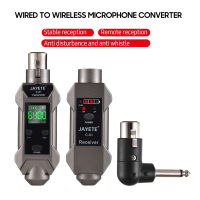 JAYETE C-01 UHF Professional แบบมีสายเป็นไมโครโฟนไร้สาย Converter Micphone Tran-Smitter &amp; Receiver 500 ~ 980MHz รับส่งเข้ากันได้กับไมโครโฟนไดนามิก/ คอนเดนเซอร์พร้อม48V Phantom Power 30 ~ 50M Range