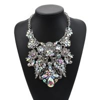 2023 New ZA AB Crystal Indian Ethnic Statement Large Collar Choker Necklace Women Vintage Baroque Retro Maxi Necklace Jewelry