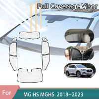 รถคุ้มครองเต็มรูปแบบอุปกรณ์ป้องกันแสงแดดสำหรับ MG HS EHS Phev AS23 2018 ~ 2023ป้องกันรังสียูวีหน้าต่างสีอาทิตย์ Visor กระจกปกอุปกรณ์รถยนต์