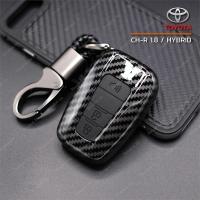 เคสเคฟล่ารีโมทกุญแจรถยนต์ Toyota CH-R 1.8 / HYBRID 3ปุ่ม (Smart Key) / Car key Case