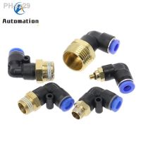 Air Pneumatic Pipe Connector 10mm 8mm 6mm 12mm OD Hose Tube 1/8 1/4 3/8 1/2 BSPT Male Thread L Shape Gas Quick Joint Fitting