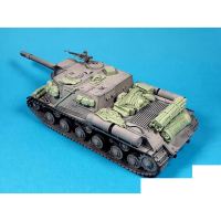 หุ่นจำลองตัวการ์ตูนเรซิน1/35 GK อุปกรณ์เสริมถังชุดไม่ได้ทาสี