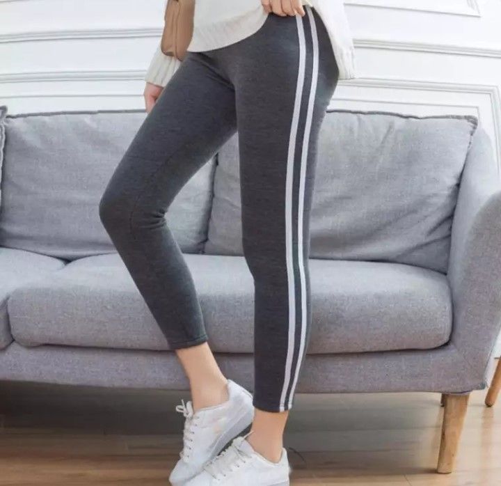 Expandable Leggings Cotton with Side Stripe | MAKAPAL | Lazada PH