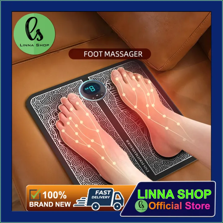 Linna Shop Muscle Stimulation Foot Massager Pad EMS Health Relax  Physiotherapy Massage Rechargeable Foot Massager | Lazada PH