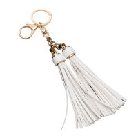 New Baotou Leather Tassel Keychain Long Tassel Car Charm Bag Pendant