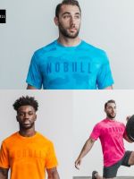 ◑ NOBULL fluorescent camouflage sports fitness short-sleeved CROSSFIT yoga slim fit boxing quick-drying modal