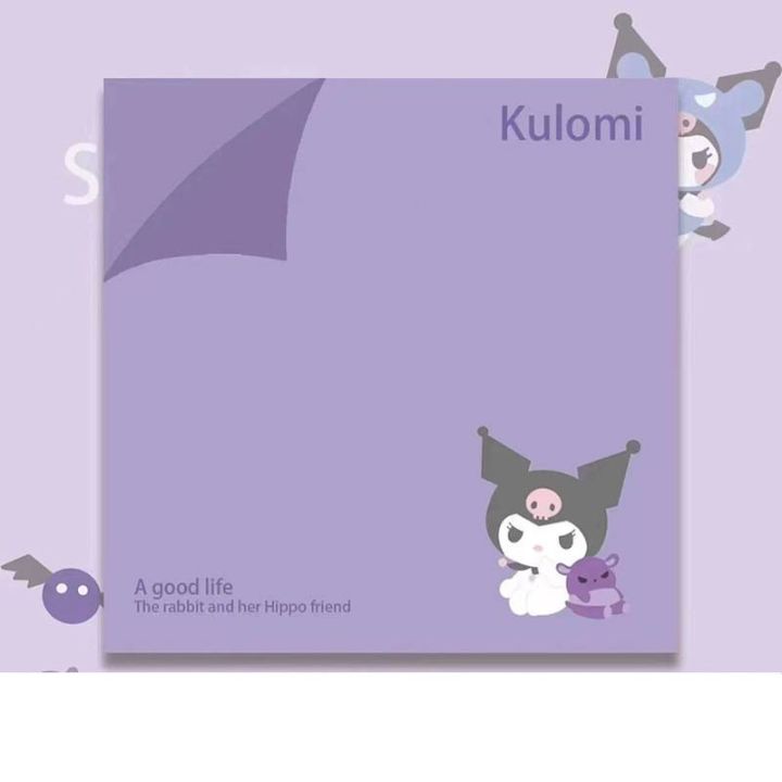 yb1-กระดาษโน้ต-ลายการ์ตูน-sanrio-kuromi-น่ารัก-เรียบง่าย-สําหรับตกแต่ง-by1