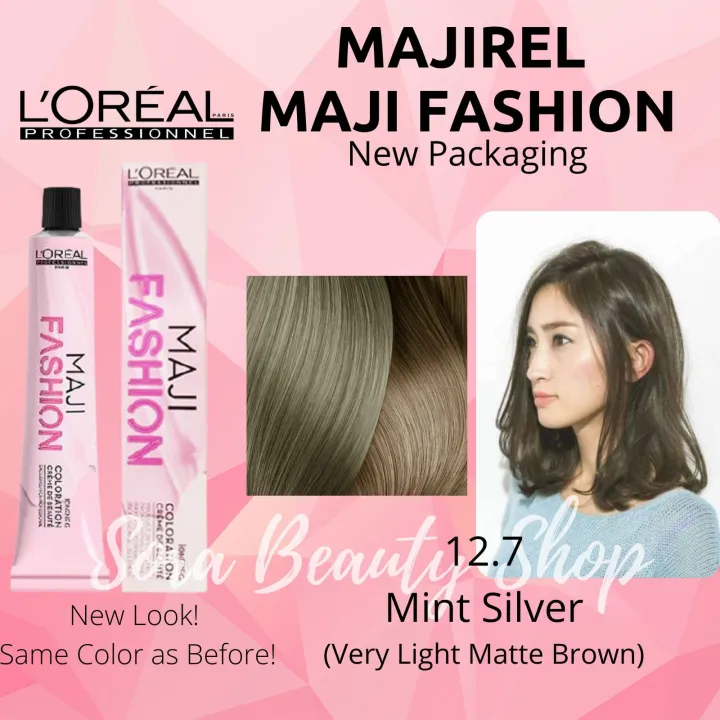 AUTHENTIC Loreal Majirel Hair Color Dye 50ml  Mint Silver Very Light  Matte Brown | Lazada PH