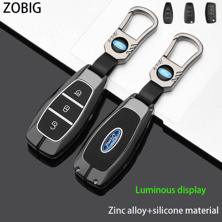 ZOBIG for Ford zinc alloy Smart Key Fob Case with Key FORD FIESTA