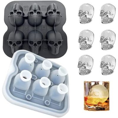 hot【cw】 Maker Mold Silicone Tray Reusable to Fill Makes 6 for Party Whiskey