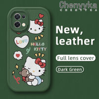 เคส Chenyyka สำหรับ OPPO Reno 8 5G Reno 8 Pro 5G เคสลายการ์ตูนน่ารัก Hello Kitty ดีไซน์ใหม่นิ่มเคสโทรศัพท์หนังนิ่มป้องกันกล้องคลุมทั้งหมดกรอบสีกันกระแทกขอบนิ่ม