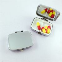 【YF】 1PC Portable Travel Essential Pill Splitters Case Container For Medicines Organizer Metal Box