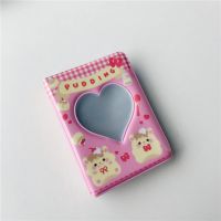 Lovely Bear photo album 3 Inch Love Heart Hollow Kpop Card Binder Name Card Book Photo Album Card Photocard ID Holder 40 Pockets