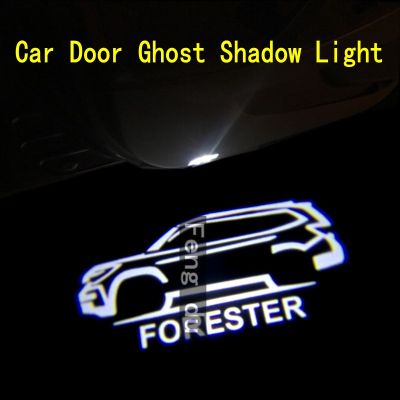 2pcs Logo For 2013-2021 SUBARU FORESTER LED Car Door Light Projector Ghost Shadow Light Welcome Light Courtesy Atmosphere Light