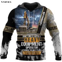 Xzx180305 heavy instrument operator 3D print zipper Hoodie