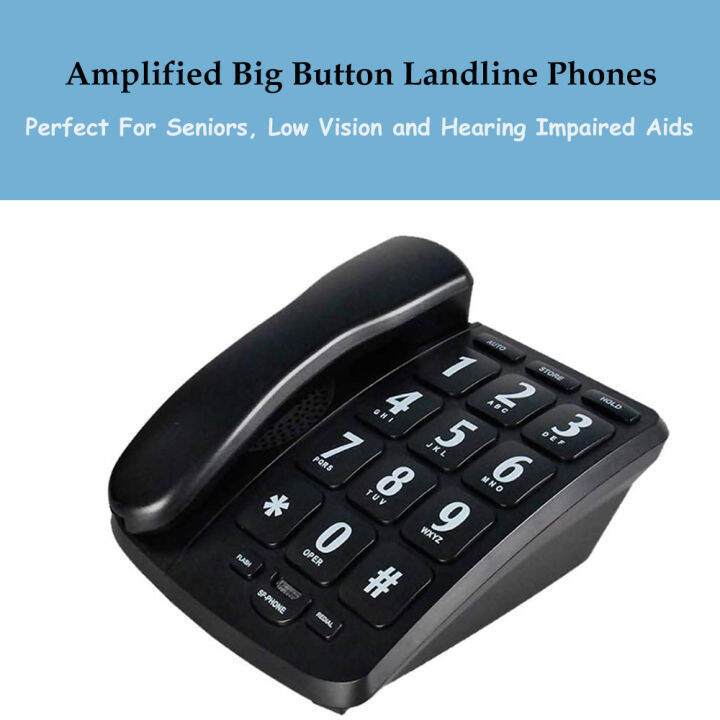 Amplified Big Button Landline Phones for Seniors Perfect for Low Vision
