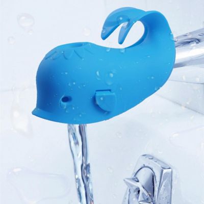 Faucet Extender Baby Bathtub Faucet Cover Whale Shaped Silicone Faucet Cover Protect Baby Safe Bathing Cover