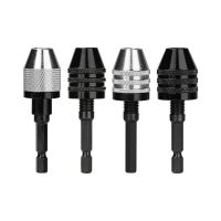 Mini Keyless Drill Chuck 0.3 8mm Self Tighten Electric Drill Bits Collet Fixture Tools 1/4 quot; Hex Shank Quick Change Converter