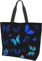 Butterfly Waterproof Tote Bag Women Large Capacity Shoulder Grocery Shopping Bags