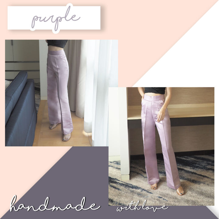 พร้อมส่ง-cute-calling-high-waist-pants-กางเกงเอวสูง-ผ้าพรีเมียม-เนื้อผ้าสั่งทอเอง-งานเกรดญี่ปุ่น-งาน-handmade-สั่งตัดพิเศษ