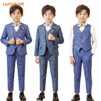 lontakids ชุดทักซิโด้แจ็กเก็ตเสื้อแจ็กเก็ตสำหรับเด็กผู้ชาย,ชุดสูททางการสำหรับงานเลี้ยงวันเกิดของเด็กอายุ2-14ปีเสื้อโค้ทเสื้อแจ็กเก็ตกางเกงเสื้อคลุม