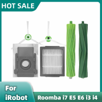 สำหรับ iRobot Roomba i7 E5 E6 i3 i4 Series หุ่นยนต์เครื่องดูดฝุ่นอุปกรณ์เสริม Hepa กรองฝุ่นกระเป๋าแปรงม้วน-GEIWH MALL