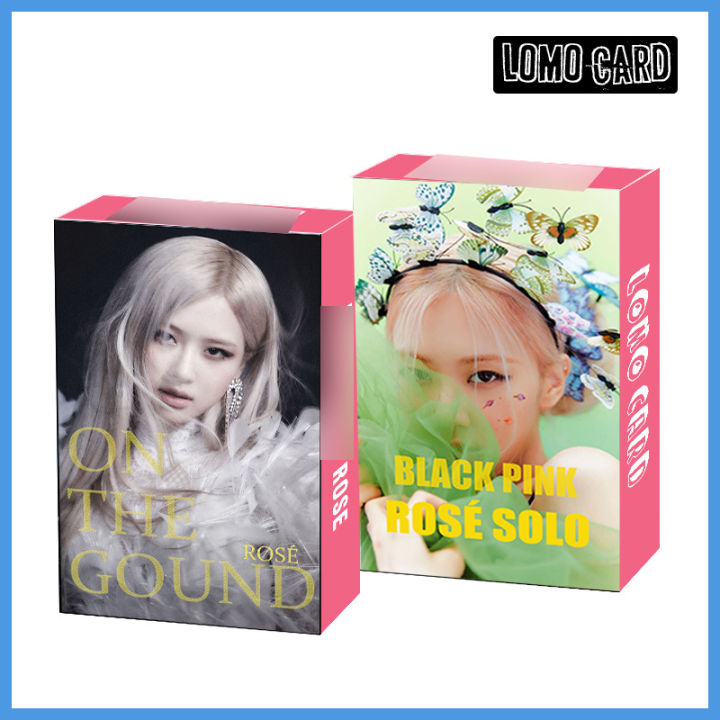 แบล็กพิงก์-blackpink-rose-on-the-ground-album-photocard-jisoo-jennie-lisa-lomo-card-30-ชิ้น-กล่อง