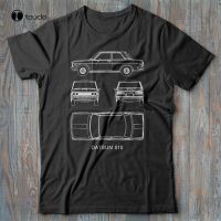 Automotive Car Tshirt Datsun 510 Technical Blueprint Tee Tee