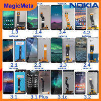 MagicMeta หน้าจอจอ LCD แบบดั้งเดิมสำหรับ Nokia 1.3 1.4 2.1 2.2 2.3 2.4 3.1 3.1c 3.1บวก3.2 3.4 4.2จอแสดงผล LCD หน้าจอสัมผัสประกอบสำหรับ Nokia 1 ~ 4ชุดพร้อมเครื่องมือซ่อมและกาวฟรี