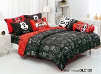 ผ้าปูที่นอนทิวลิปดีไลท์ TULIP DELIGHT รหัสสินค้า DLC135 Mickey Mouse มิกกี้ ดำแดง Red Black Micro Plus 340 เส้นด้าย ขนาด 3.5ฟุต 5ฟุต 6 ฟุต สำหรับที่นอนสูง 13 นิ้ว