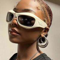 Unique Irregular Hip Hop Sunglasses For Women New Brand Stripe Leg Arc Cool Sun Glasses Men Y2K Vintage Gothic Shades Goggles Cups  Mugs Saucers