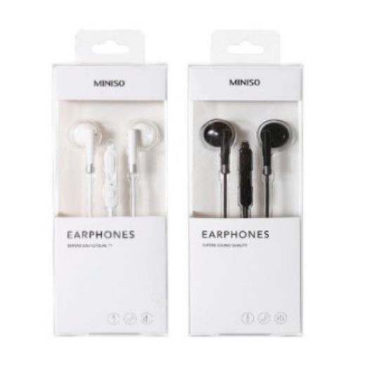 Miniso In Ear Headphones Earphones Superb Sound Quality Simple Wire