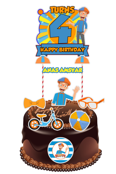 Blippi Cake Topper DIY | Lazada
