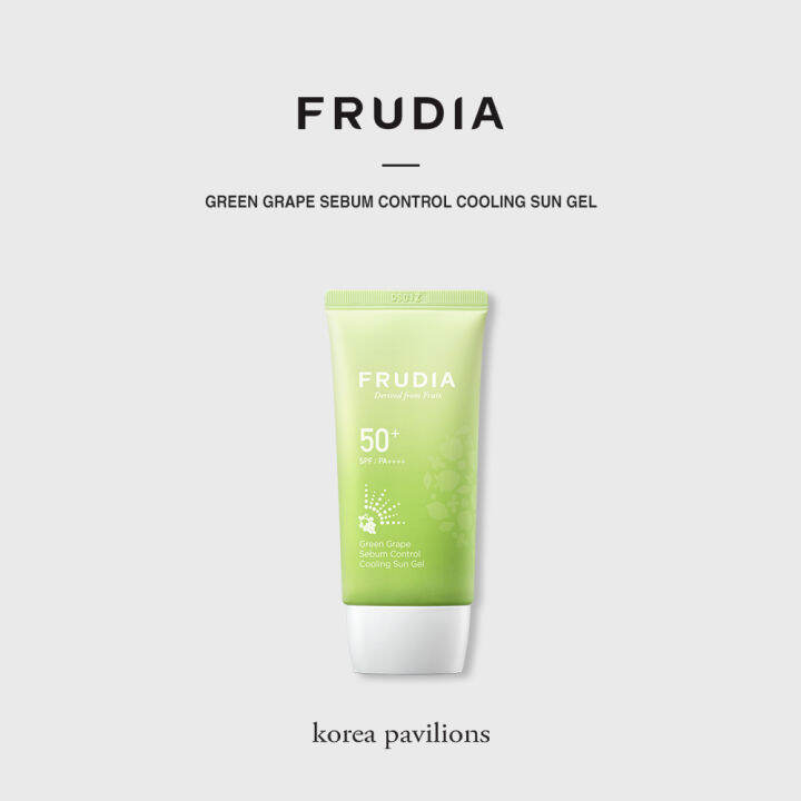 [FRUDIA Official] Green Grape Sebum Control Cooling Sun Gel, SPF50+ PA+++++ Lazada